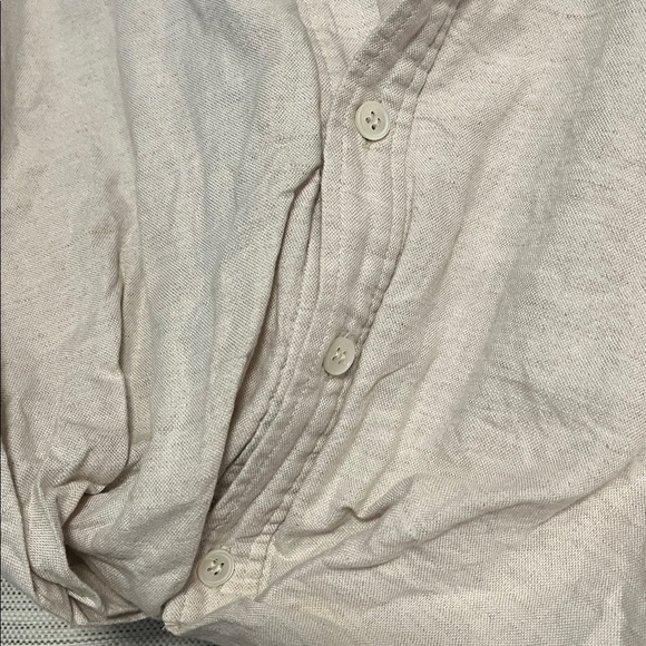 Jacquemus Mejean Cropped Linen Cotton Shirt White Oversized Button Down 34 XS - Picture 10 of 13